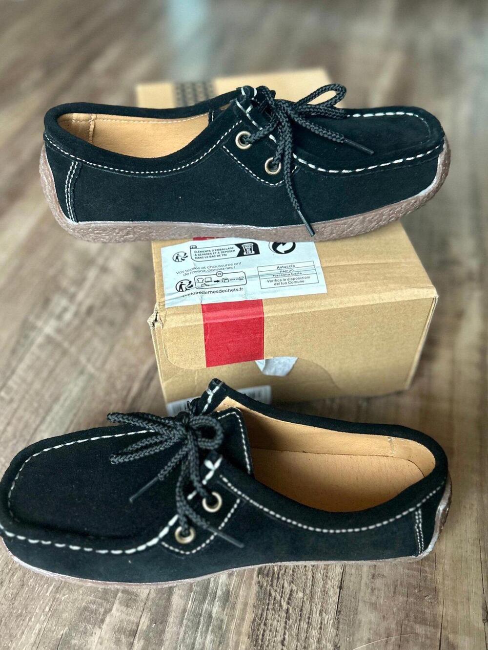 Women’s Slip On Lace Up Comfort Casual Faux Suede Loafers Size 6.5 New